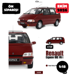 Ön Sipariş - 1/18 OTTO RENAULT ESPACE RXE V6 I ROUGE MALAGA 1991 - OT1248