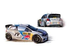 2015 Volkswagen Polo R WRC #1 World Champion Spain 2014 Ogier/Ingrassia, white/blue/silver/yellow