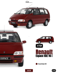 Ön Sipariş - 1/18 OTTO RENAULT ESPACE RXE V6 I ROUGE MALAGA 1991 - OT1248