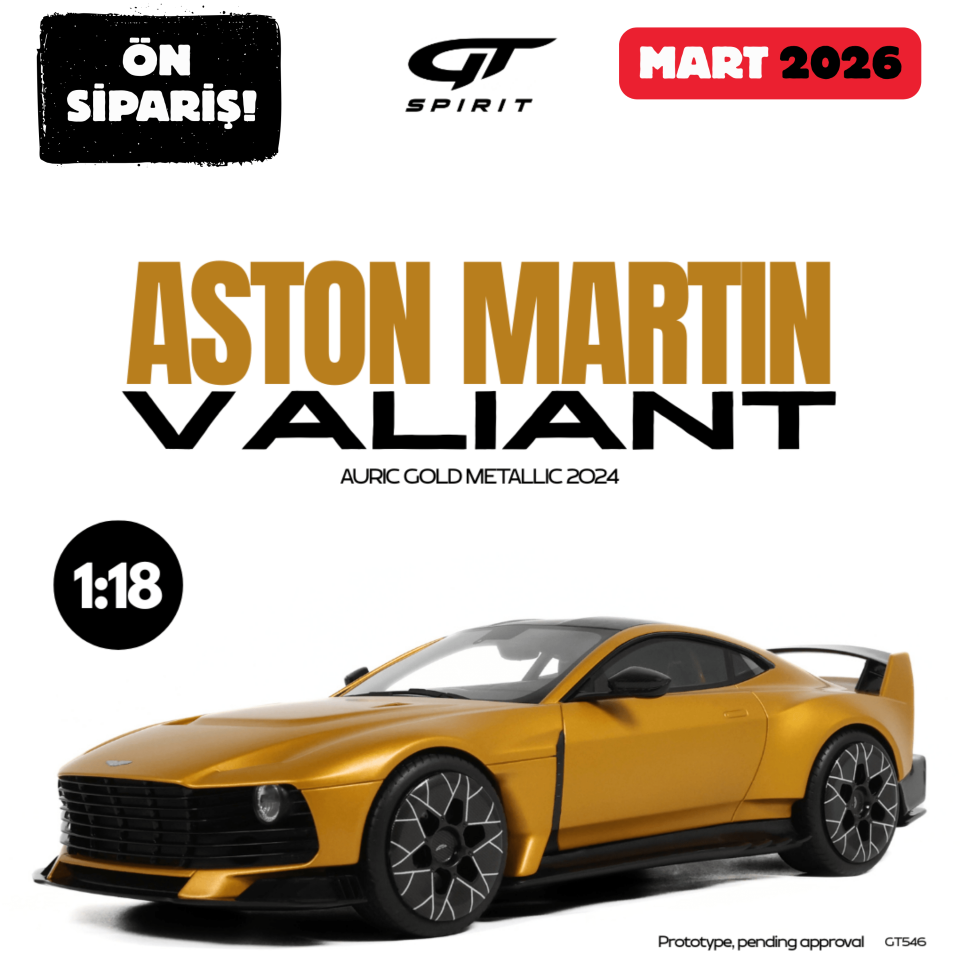 Ön Sipariş - 1/18 GT-SPIRIT - ASTON MARTIN - VALIANT 2024 - GT546