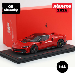 Ön Sipariş - 1/18 BBR Ferrari 296 Speciale Rosso Corsa with black roof - P18269B1
