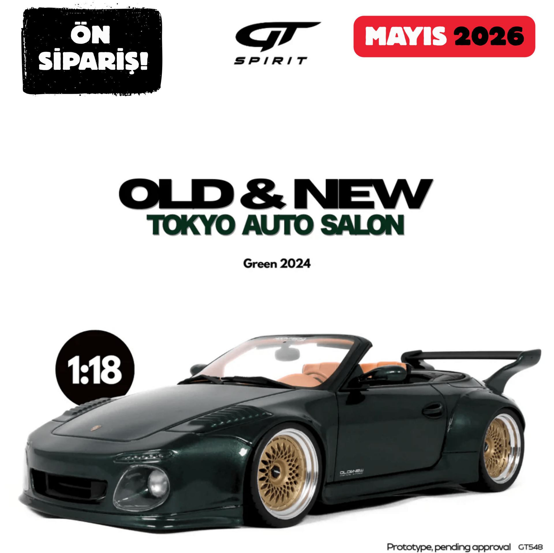 Ön Sipariş - 1/18 GT-SPIRIT - PORSCHE - 911 997-2 OLD & NEW TOKYO AUTO SALOON 2024 - GT548