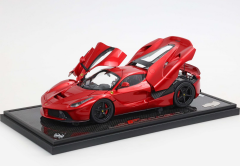 Ön Sipariş - 1/18 BBR Ferrari LaFerrari 2012 open diecast rosso F1 2007 - real carbon base and display case included - BBR182240A