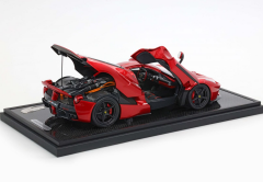 Ön Sipariş - 1/18 BBR Ferrari LaFerrari 2012 open diecast rosso F1 2007 - real carbon base and display case included - BBR182240A