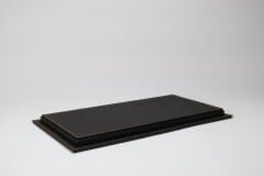 LYRD BOX - 1:18 ÖLÇEK - Black Micrograin SERGİLEME STANDI - (GOLD DİKİŞ) LY164