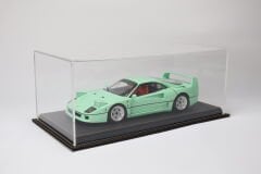 LYRD BOX - 1:18 ÖLÇEK - Black Micrograin SERGİLEME STANDI - (GOLD DİKİŞ) LY164