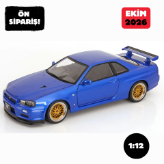 Ön Sipariş - 1/12 KK SCALE Nissan R34 Skyline GT-R V-Spec II Bayside Blue - KKDC120211-2