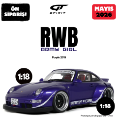 Ön Sipariş - 1/18 GT-SPIRIT - PORSCHE - 911 993 RWB RAUH WELT ARMY GIRL 2015 - GT562