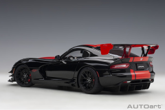 1/18 AUTOART Dodge Viper 1:28 Edition ACR 2017 (Venom Black) with Red Stripes - 71732