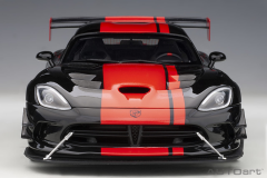 1/18 AUTOART Dodge Viper 1:28 Edition ACR 2017 (Venom Black) with Red Stripes - 71732