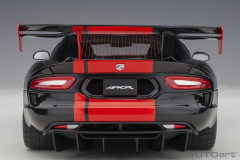 1/18 AUTOART Dodge Viper 1:28 Edition ACR 2017 (Venom Black) with Red Stripes - 71732