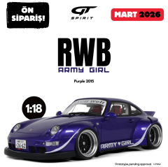 Ön Sipariş - 1/18 GT-SPIRIT - PORSCHE - 911 993 RWB RAUH WELT ARMY GIRL 2015 - GT562