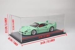 LYRD BOX - 1:18 ÖLÇEK - Carbon Ash Grey SERGİLEME STANDI - (GRİ DİKİŞ) LY170