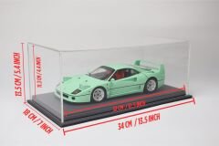 LYRD BOX - 1:18 ÖLÇEK - Carbon Ash Grey SERGİLEME STANDI - (GRİ DİKİŞ) LY170