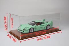 LYRD BOX - 1:18 ÖLÇEK - Amber Saddle BROWN SERGİLEME STANDI - (BAKIR DİKİŞ) LY172