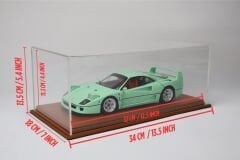 LYRD BOX - 1:18 ÖLÇEK - Amber Saddle BROWN SERGİLEME STANDI - (BAKIR DİKİŞ) LY172