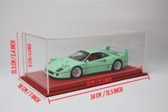 LYRD BOX - 1:18 ÖLÇEK - Rosso Sportivo SERGİLEME STANDI - (BEYAZ DİKİŞ) LY173