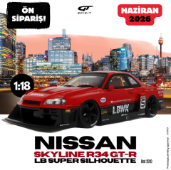 Ön Sipariş - 1/18 GT-SPIRIT - NISSAN - SKYLINE GT-R (R34) N 5 LBWK SUPER SILHOUETTE 2020 - GT570