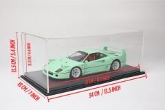 LYRD BOX - 1:18 ÖLÇEK - Brushed Alloy Antrasit SERGİLEME STANDI - (SİYAH DİKİŞ) LY176