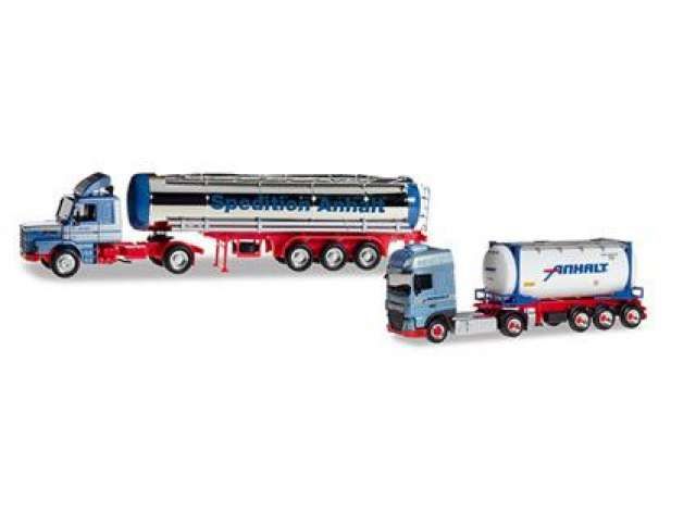 1/87 Anniversary Set with Two Models *50 Years of Spedition Anhalt*, red/blue