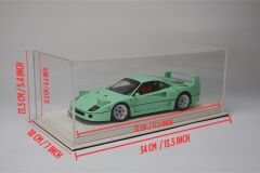 LYRD BOX - 1:18 ÖLÇEK - Pearl Beige Carbon  SERGİLEME STANDI - (TURUNCU DİKİŞ) LY180