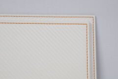 LYRD BOX - 1:18 ÖLÇEK - Pearl Beige Carbon  SERGİLEME STANDI - (TURUNCU DİKİŞ) LY180