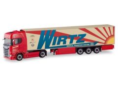 Scania CS 20 HD refrigerated box semitrailer *Wirtz*, red