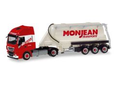 1/87 Iveco Stralis XP bulk silo semitrailer *Monjean*, white/red