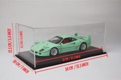 LYRD BOX - 1:18 ÖLÇEK - Marrone Rosso  SERGİLEME STANDI - (KIRMIZI DİKİŞ) LY182