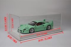 LYRD BOX - 1:18 ÖLÇEK - White & Crimson Edge  SERGİLEME STANDI - (KIRMIZI DİKİŞ) LY183
