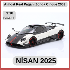 Pagani Zonda Cinque Coupe year 2009 white / black 1:18 Almost Real