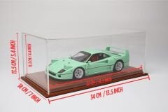 LYRD BOX - 1:18 ÖLÇEK - Glossy Amber  Shine  SERGİLEME STANDI - (GOLD DİKİŞ) LY185