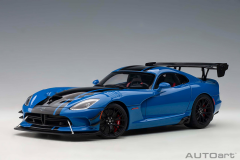 1/18 AUTOART Dodge Viper ACR 2017 (Competition Blue) with Black Stripes) - 71734