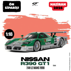 Ön Sipariş - 1/18 GT-SPIRIT - NISSAN - R390 GT1 3.5L TURBO TEAM NISSAN MOTORSPORT N 33 24h LE MANS 1998 SATOSHI MOTOYAMA - MASAMI KAGEYAMA - TAKUYA KUROSAWA - GT1003