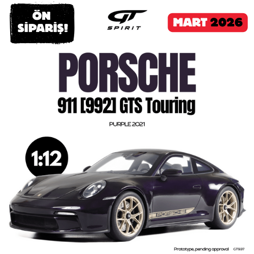 Ön Sipariş - 1/12 GT-SPIRIT - PORSCHE - 911 992 GT3 TOURING COUPE 2021 - GT937