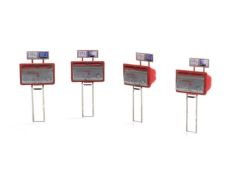 1/87 Letter boxes (4x), Unpainted