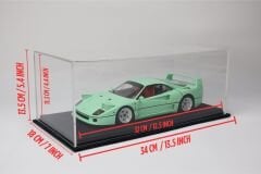 LYRD BOX - 1:18 ÖLÇEK - Obsidian Black Alcantara  SERGİLEME STANDI - (GRİ DİKİŞ) LY195