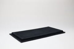 LYRD BOX - 1:18 ÖLÇEK - Obsidian Black Alcantara  SERGİLEME STANDI - (GRİ DİKİŞ) LY195