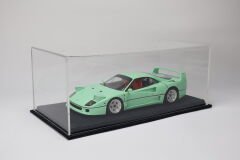 LYRD BOX - 1:18 ÖLÇEK - Obsidian Black Alcantara  SERGİLEME STANDI - (GRİ DİKİŞ) LY195