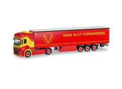 1/87 Scania CS 20 HD Curtain Canvas Semitrailer *Henk Vlot*, red/yellow