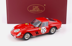 CMC M253 Scala 1/18 | FERRARI 250 GTO 3.0L V12 TEAM EQUIPE NATIONALE BELGE N 22 3rd 24h LE MANS 1962 L.DERNIER - ''BEURLYS'' J.BLATON RED