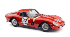 CMC M253 Scala 1/18 | FERRARI 250 GTO 3.0L V12 TEAM EQUIPE NATIONALE BELGE N 22 3rd 24h LE MANS 1962 L.DERNIER - ''BEURLYS'' J.BLATON RED