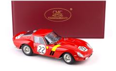 CMC M253 Scala 1/18 | FERRARI 250 GTO 3.0L V12 TEAM EQUIPE NATIONALE BELGE N 22 3rd 24h LE MANS 1962 L.DERNIER - ''BEURLYS'' J.BLATON RED