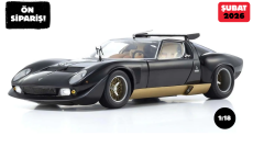 Ön Sipariş - 1/18 Kyosho Lamborghini Miura SVR (Black/Gold) - KYO8319BG