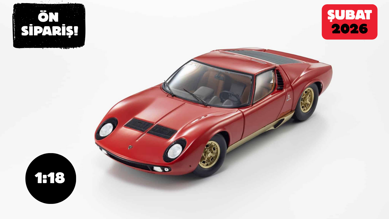 Ön Sipariş - 1/18 Kyosho Lamborghini Miura P400 Red - KYO8314R0