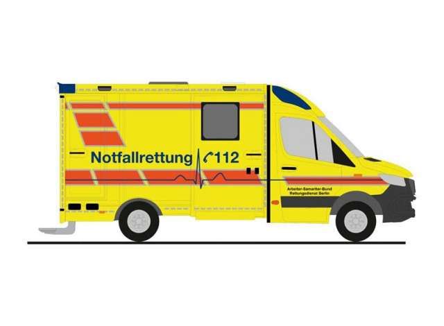 1/87 Mercedes Benz Sprinter *Str. ASB Berlin*, yellow/red