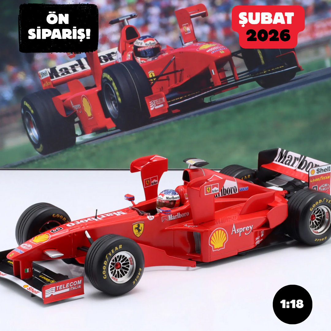 Ön Sipariş - 1/18 WERK83 - FERRARI - F1 F300 N 3 WITH TOWER WINGS 2nd IMOLA GP 1998 MICHAEL SCHUMACHER - W18033002
