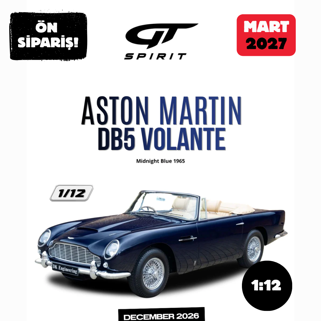 Ön Sipariş - 1/12 GT Spirit ASTON MARTIN DB5 VOLANTE, MIDNIGHT BLUE - GT624