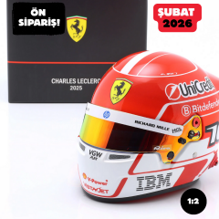 Ön Sipariş - 1/2 MINI HELMET - BELL HELMET - CASCO HELMET F1 CHARLES LECLERC TEAM FERRARI HP N 16 SEASON 2025 - 4100413