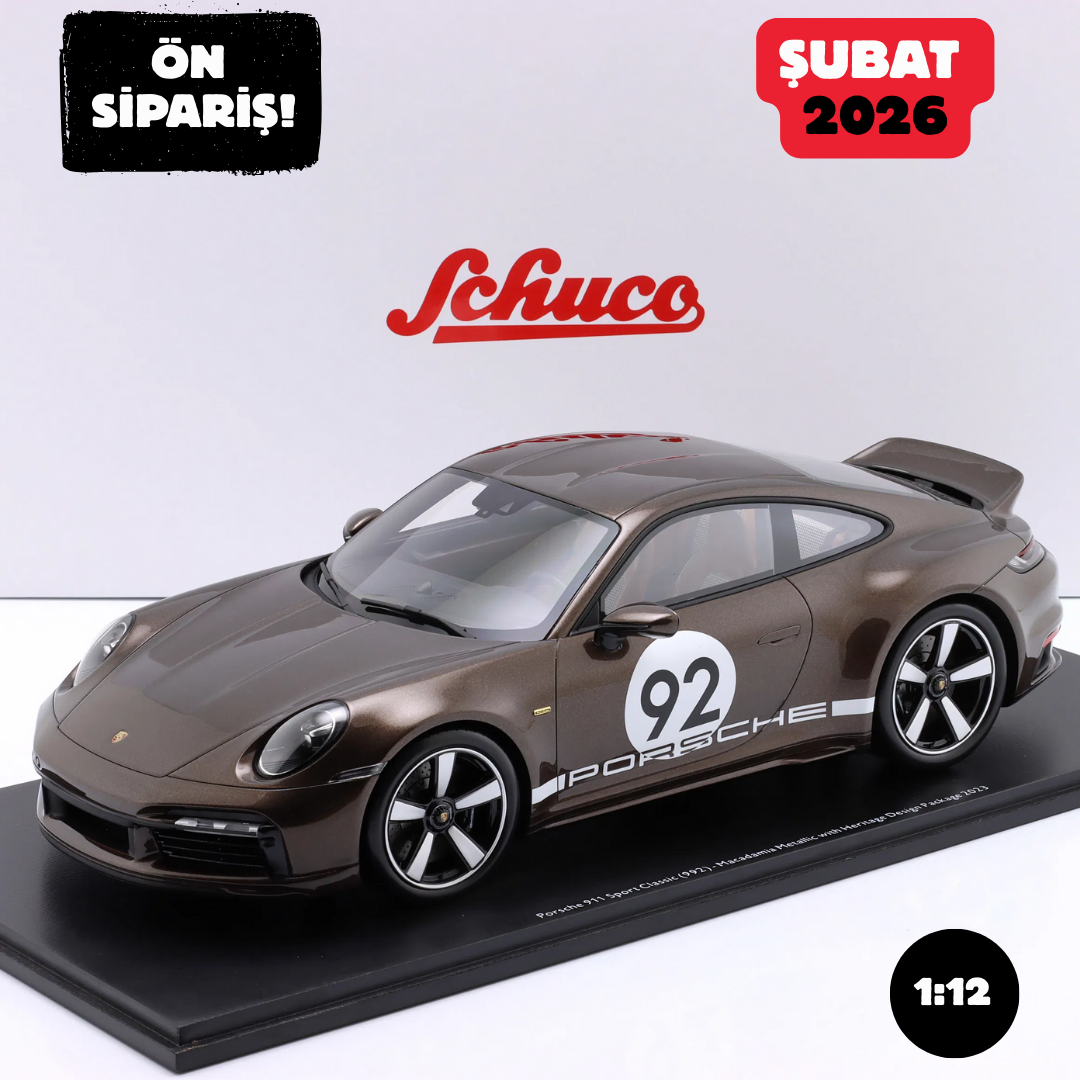 Ön Sipariş - 1/12 SCHUCO - PORSCHE - 911 922 SPORT CLASSIC COUPE N 92 HERITAGE DESIGN PACKAGE 2023 - 12U00004